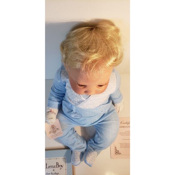 Lee Middleton Honey Love Awake Boy Doll 1997 NIB LE /2000 COA Answered Prayer - Picture 7 of 16